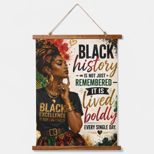 Blk Excellent Quote Hanging Tapestry