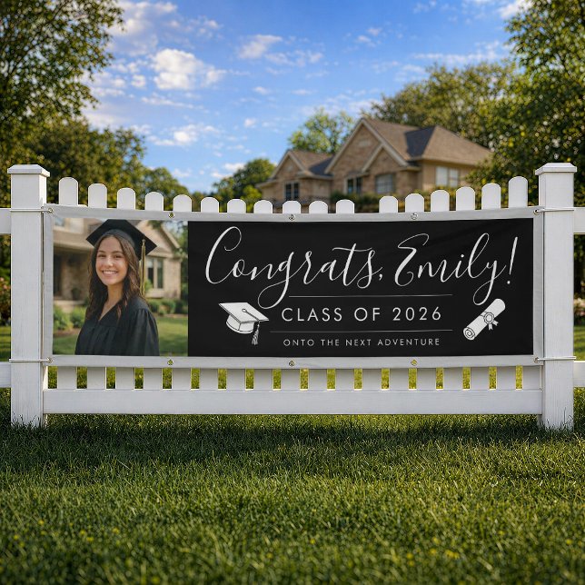 BLK & GRAY 2026 | Graduation Banner with Photo (Creator Uploaded)