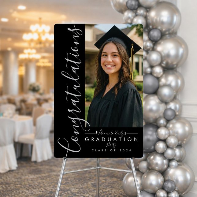 BLK & GRAY FRAME | Graduation Signature Foam Board (Creator Uploaded)