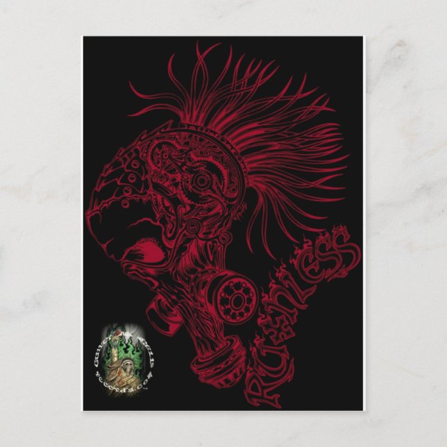 Blk/Red Ruthless Postcard (Front)