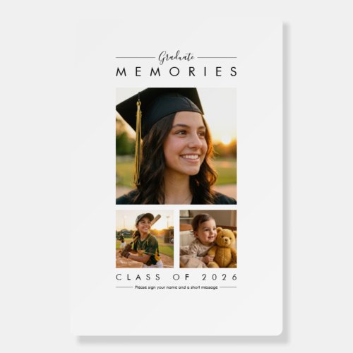 BLK &amp; WHT 2026 | Graduation Signature Foam Board