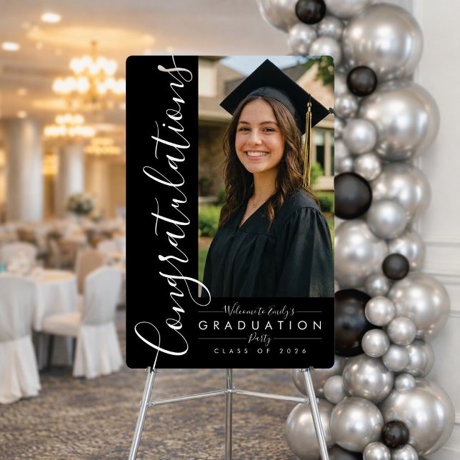 BLK & WHT FRAME | Graduation Signature Foam Board (Creator Uploaded)