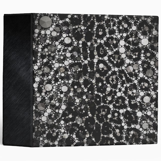 Blk&Wht Leopard Bling Binder (Front/Spine)