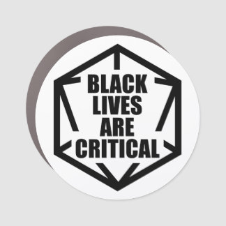 BLM Black Lives are Critical [B&W] Car Magnet