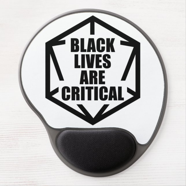 BLM Black Lives are Critical [B&W] Gel Mouse Pad (Front)