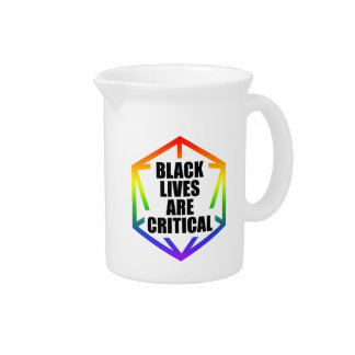 BLM Black Lives are Critical [LGBTQ+] Beverage Pitcher