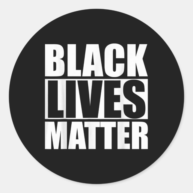 Blm Black Lives Awareness  Classic Round Sticker (Front)