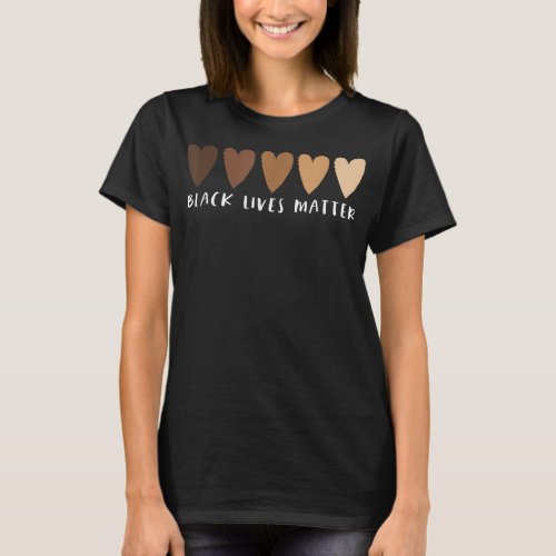 BLM Black Lives Matter Heart  T_Shirt