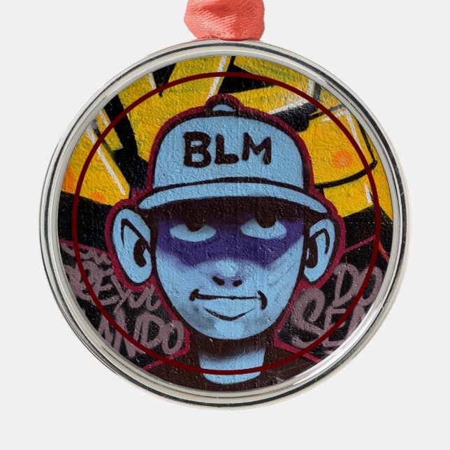 BLM / Black Lives Matter Metal Ornament (Front)