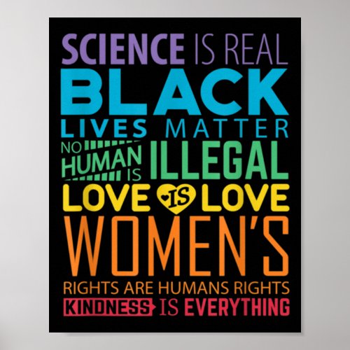 BLM Black Lives matter science is real feminist   Poster