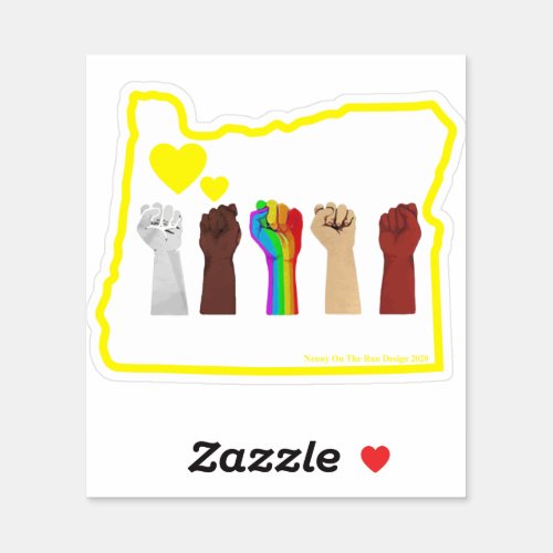 BLM  Equality _ Oregon Sticker Clear