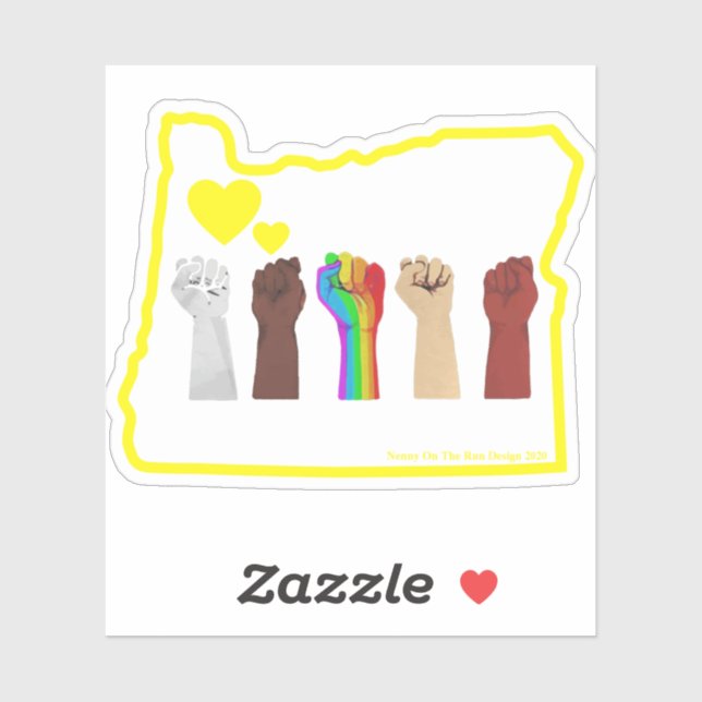 BLM + Equality - Oregon Sticker Clear (Sheet)