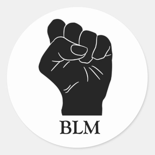 BLM Fist Black Lives Matter Protest Juneteenth Classic Round Sticker