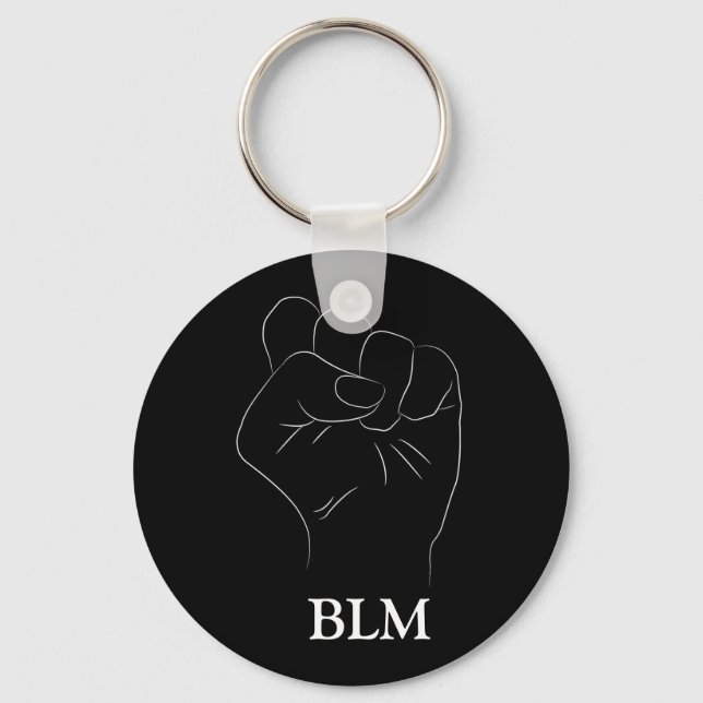 BLM Fist Black Lives Matter Protest Juneteenth Keychain (Front)
