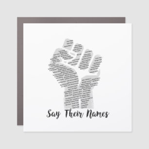 BLM - Say Their Names Car Magnet