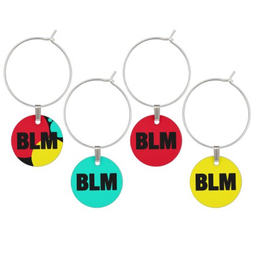 BLM We Stand Together Custom Colors Solidarity Wine Charm