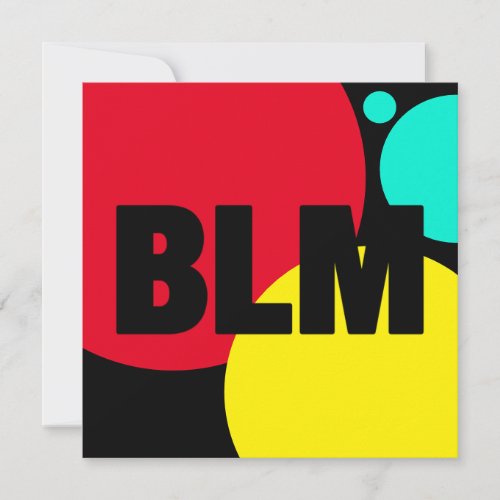 BLM We Stand Together Custom Colors Square Card