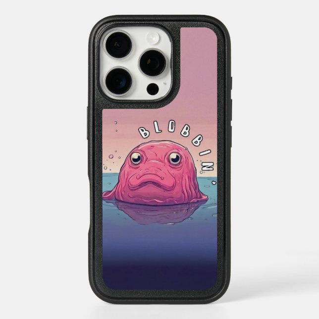 BLOBBIN' BLOB FISH , funny cute phone case (Back)