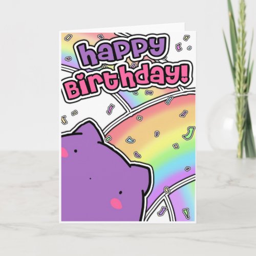 Blobcat Birthday card