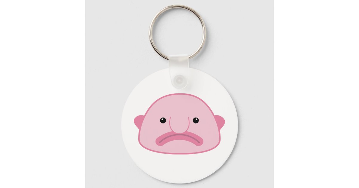 Blobfish Button Keychain | Zazzle