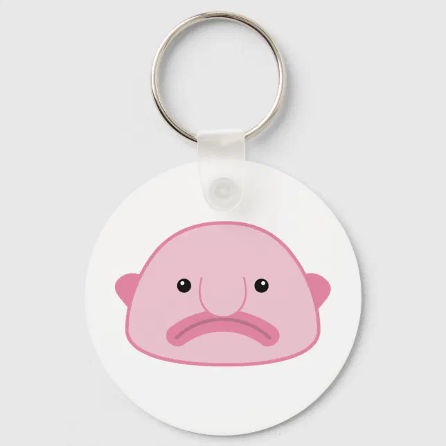 Blobfish Button Keychain | Zazzle