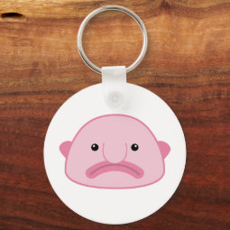 Blobfish Button Keychain | Zazzle