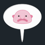 Blobfish Cake Topper<br><div class="desc">blobfish, blob, fish, worlds, ugliest, animal, ugly, pink, cute, kawaii, kids, cartoon, science, biology, Psychrolutes, marcidus, ocean, marine, sea</div>