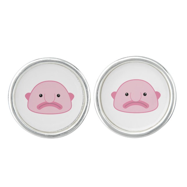 Blobfish Cufflinks (Front)