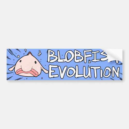 Blobfish Evolution Bumper Sticker