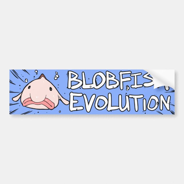 Blobfish Evolution Bumper Sticker (Front)