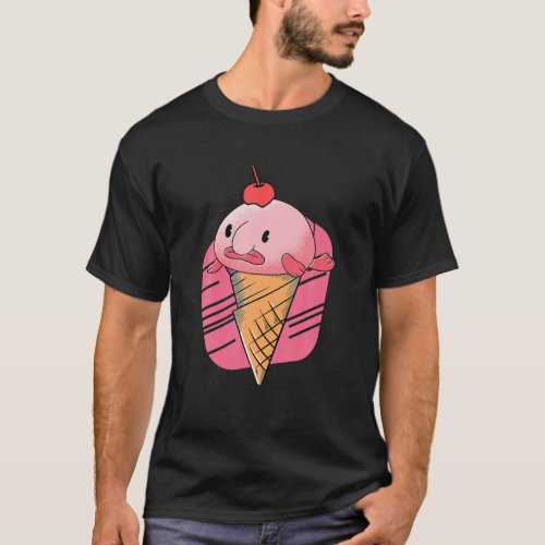 Blobfish Funny Ice Cream Frozen Food Sea Creature T_Shirt