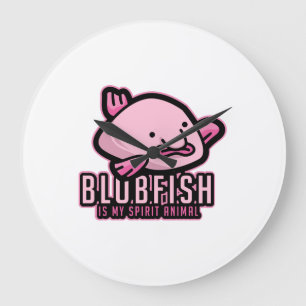 Blobfish Is My Spirit Animal Ugly Fish Animal Gift Large Clock