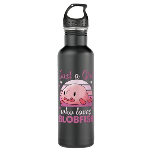Blobfish Lovers Sweet Animals For Girls Pink Stainless Steel Water Bottle