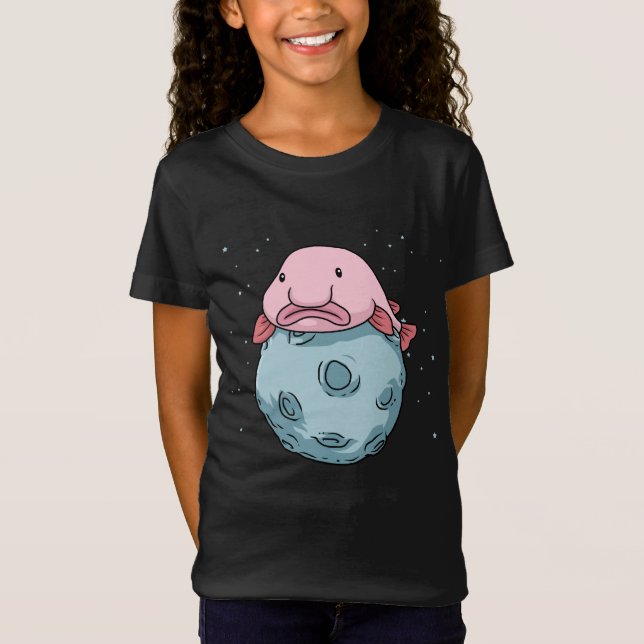 Blobfish Moon Astronaut Gift Kids Blobfish T-Shirt (Front)