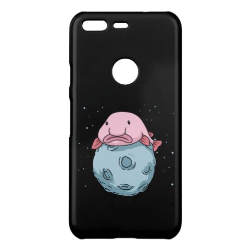 Blobfish Moon Astronaut Gift Kids Blobfish Uncommon Google Pixel Case