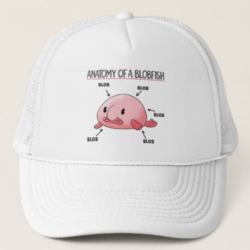 Blobfish Statement Anatomy Of Blobfish Trucker Hat
