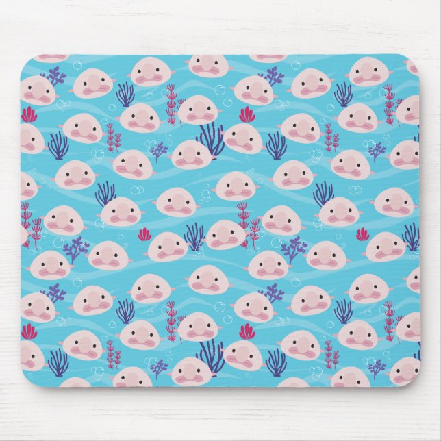 Blobfish ugly fish mouse pad (Front)