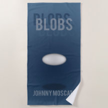 Blobs Book Cover Beach Towel
