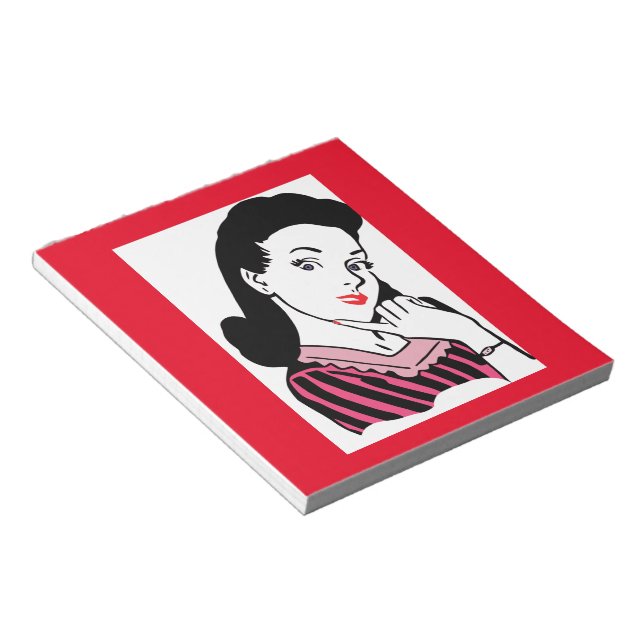 Bloc-note femme vintage notepad (Angled)