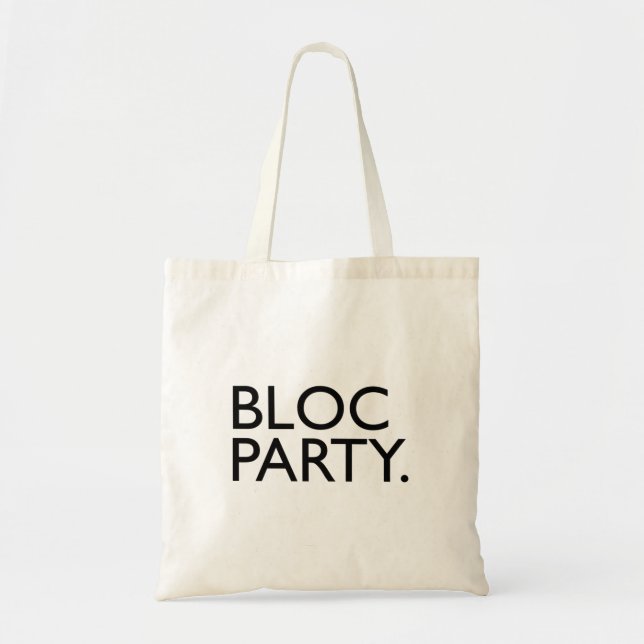 BLOC PARTY band logo black on white10.png Tote Bag (Front)