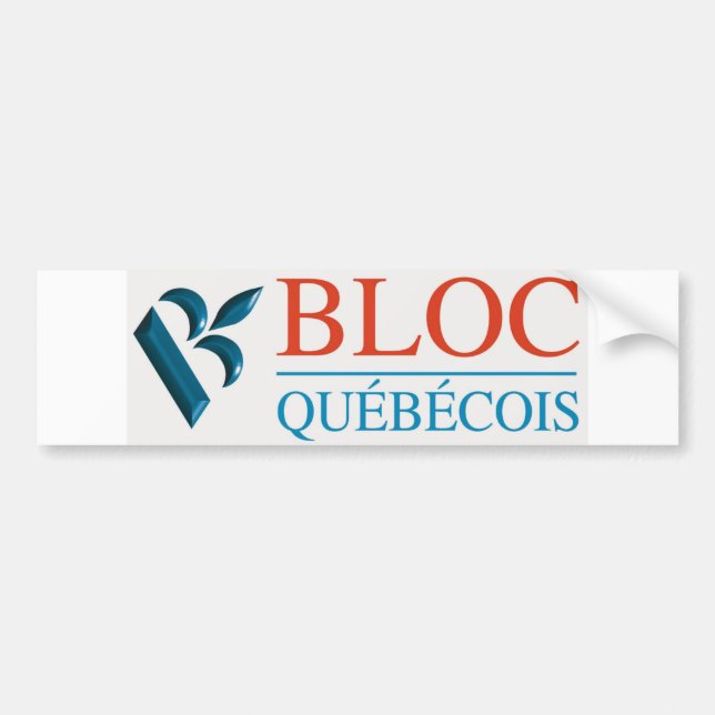 Bloc Québécois Logo Bumper Sticker (Front)