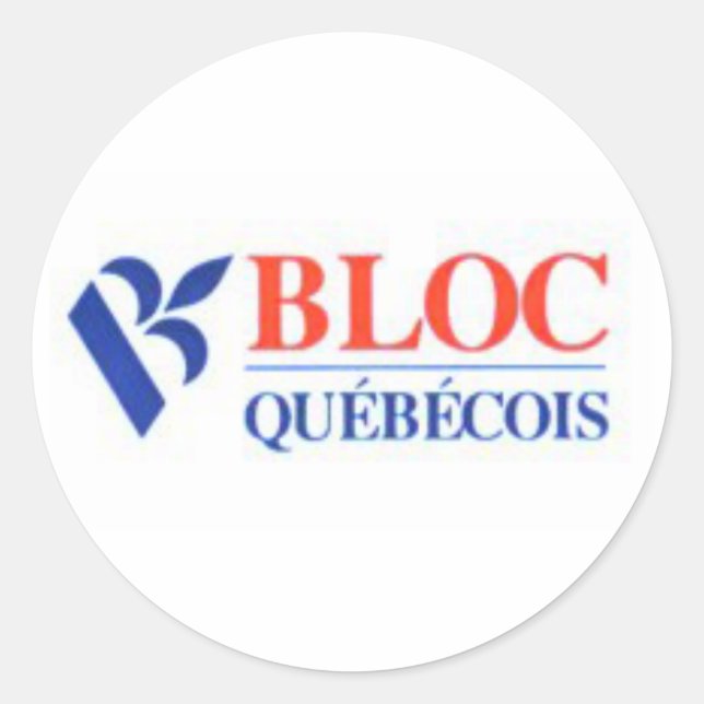 Bloc Québécois Logo Classic Round Sticker (Front)