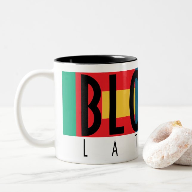 BLOCCO LATINO Two-Tone COFFEE MUG (With Donut)