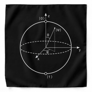 Bloch Sphere   Quantum Bit (Qubit) Physics / Math Bandana