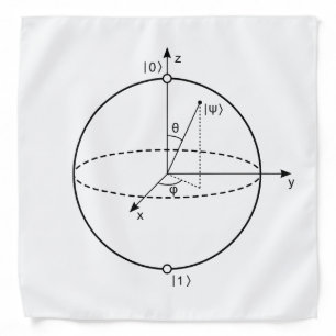 Bloch Sphere   Quantum Bit (Qubit) Physics / Math Bandana