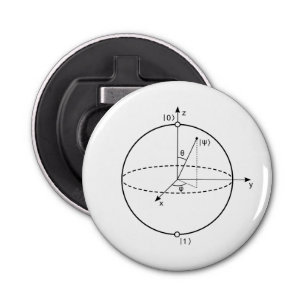 Bloch Sphere   Quantum Bit (Qubit) Physics / Math Bottle Opener