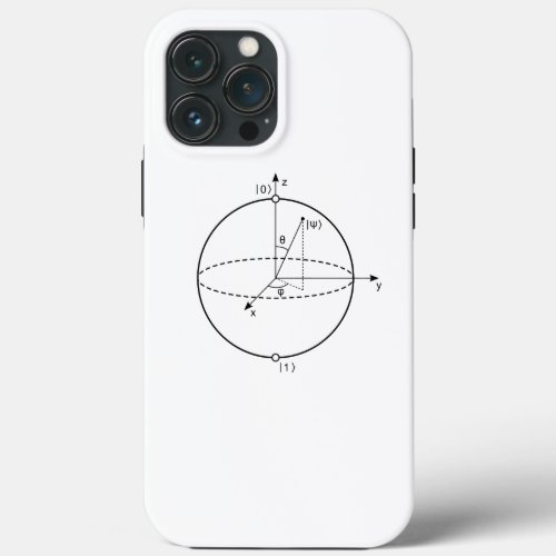 Bloch Sphere  Quantum Bit Qubit Physics  Math iPhone 13 Pro Max Case