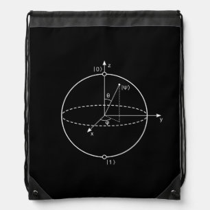 Bloch Sphere   Quantum Bit (Qubit) Physics / Math Drawstring Bag