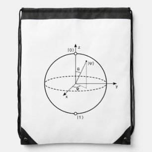Bloch Sphere Quantum Bit (Qubit) Physics / Math Drawstring Bag