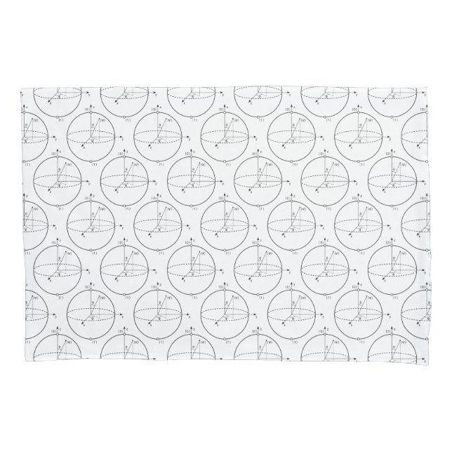Bloch Sphere | Quantum Bit (Qubit) Physics / Math Pillow Case (Front-Left)
